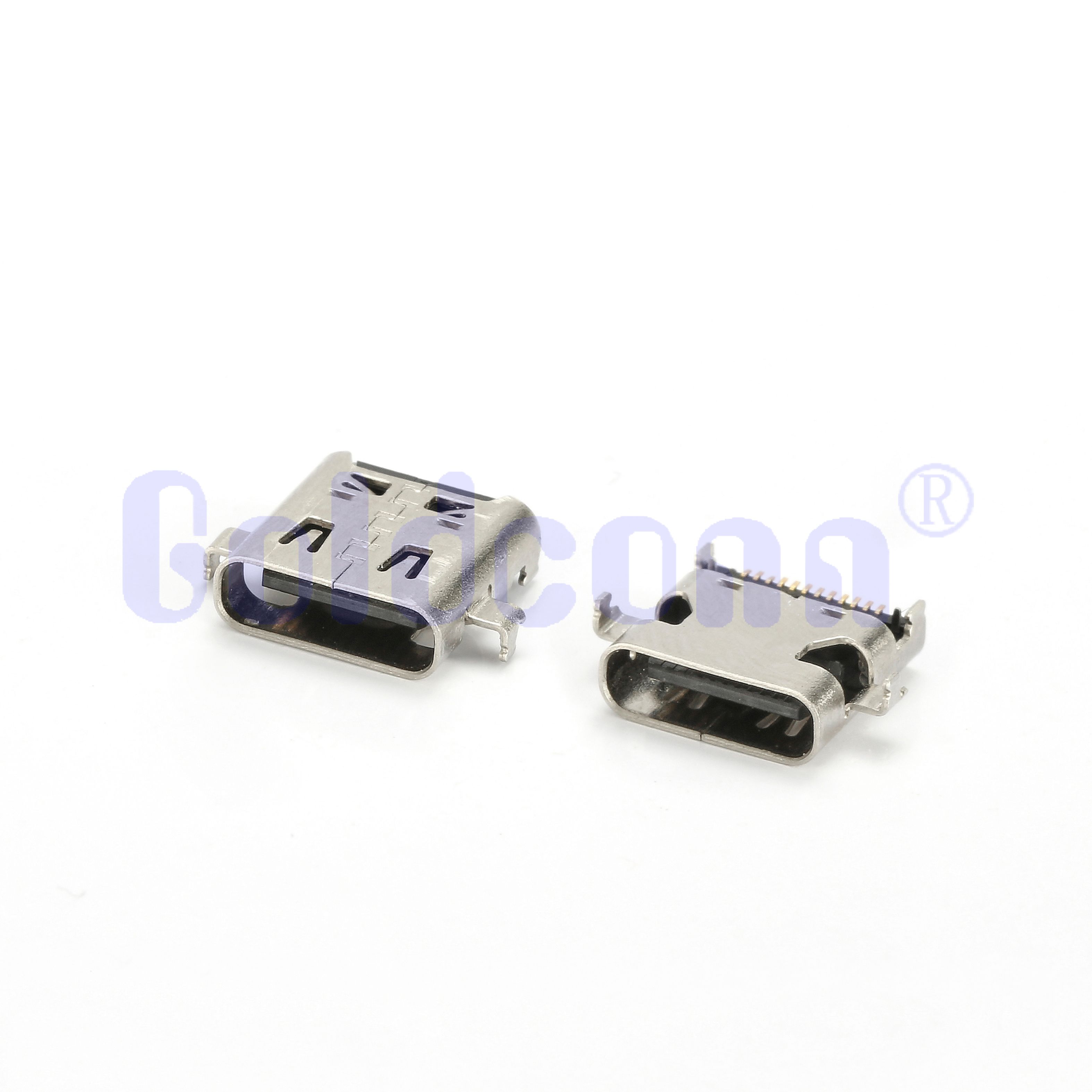 CF324-011SCB12R Tipo C USB 4.0 Hundimiento SMT del conector de 24 pines, carcasa única, doble montaje