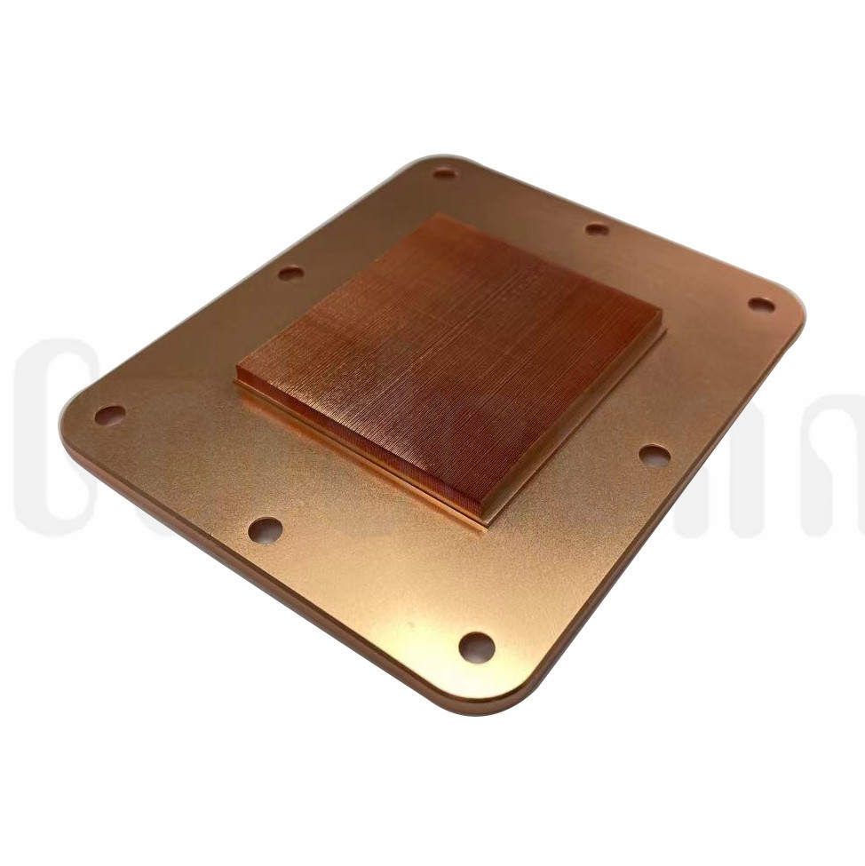 Disipador térmico de cobre Skiving Fin fabricado por Goldconn