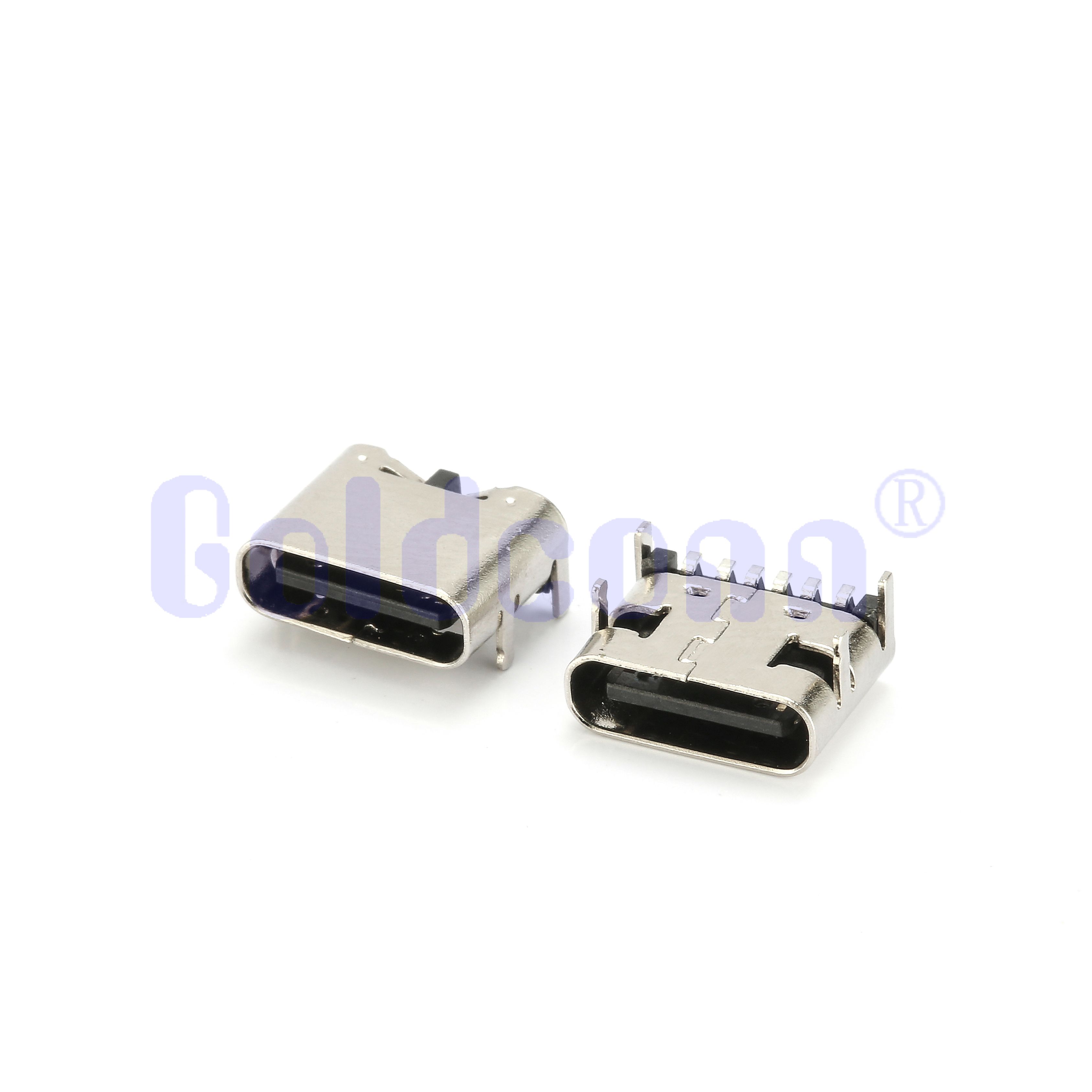 CF206-002SLB11R-02 TIPO C USB 6 pin 6 conector femenino SMT Monte superior