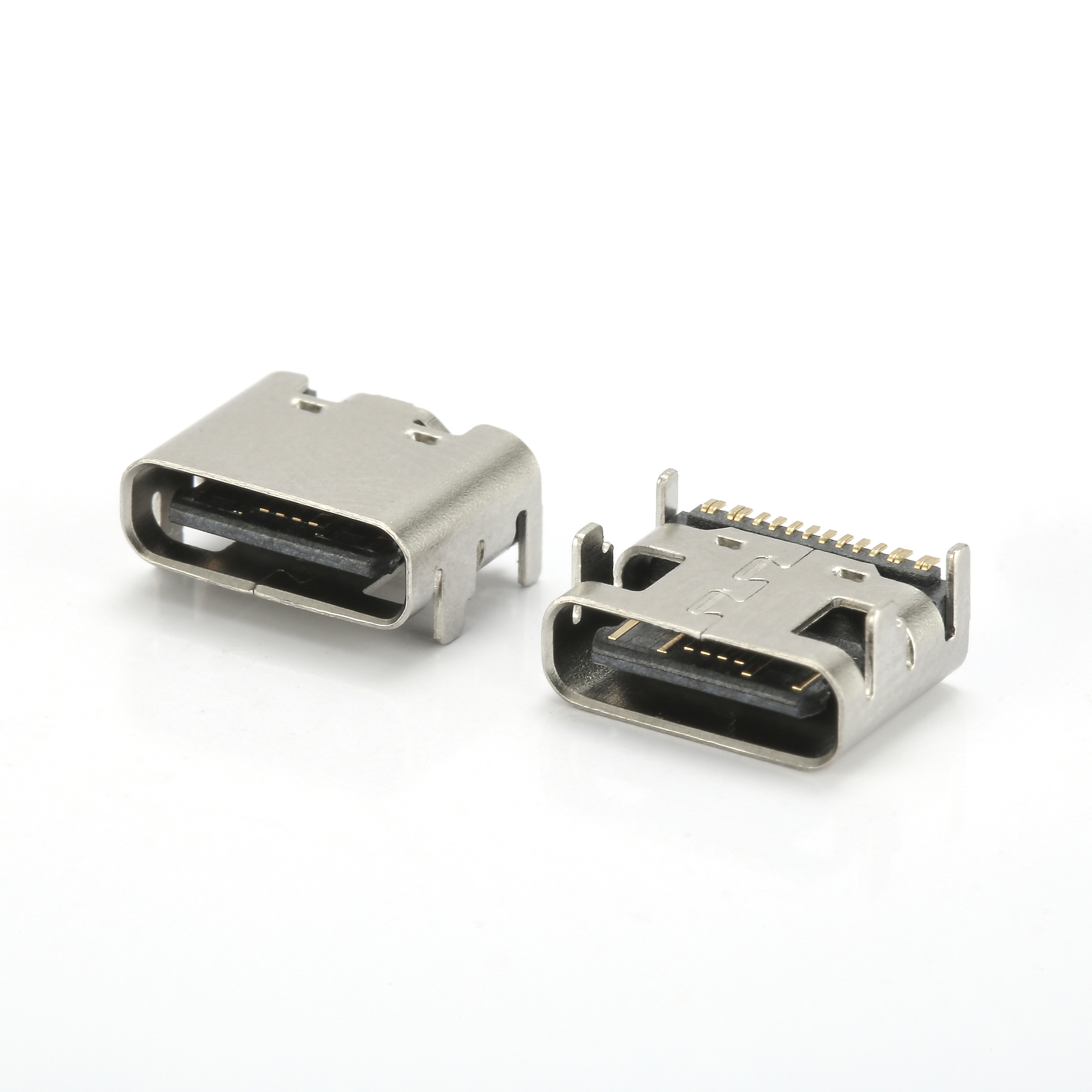 USB C 16pin hembra L=6.5 mm, ángulo derecho SMT, formación integral, fila única