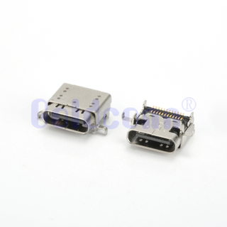 CF324-015SCB12R Tipo C USB 4.0 Hundimiento SMT del conector de 24 pines, carcasa doble, doble montaje
