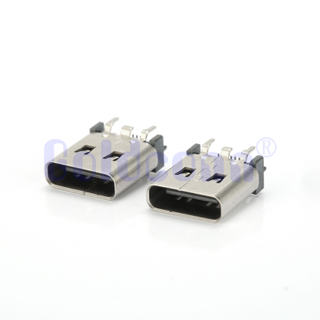 Tipo C 16pin hembra, H=10.4 mm, tipo vertical, shell